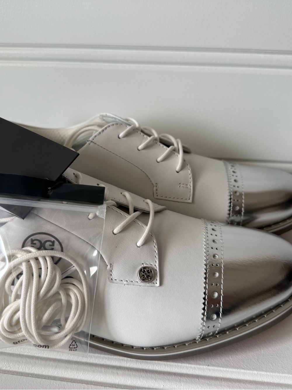 G/Fore Gfore Gallivanter Cap Toe Golf Shoes Women Ladies Silver 9.5 NEW 1975 - Picture 4 of 7